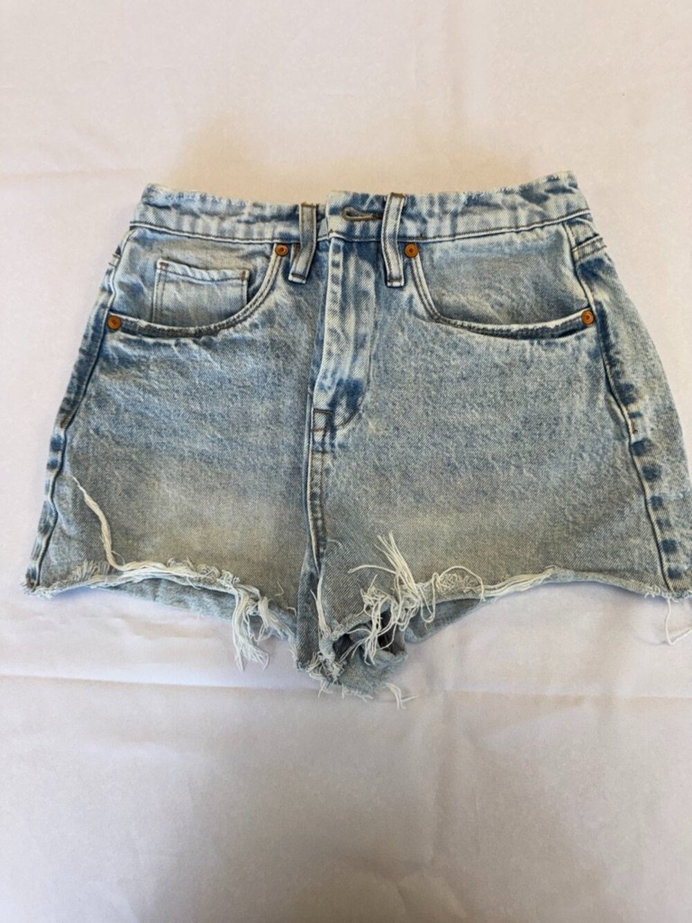 Blank NYC Medium Wash Denim Distressed Jean Shorts Size 26